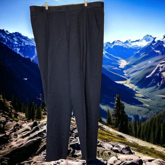 S Cohen Men's 46L Blue Check 100% Wool Suit Pants 42X30 & Tie 11022 - Picture 7 of 12